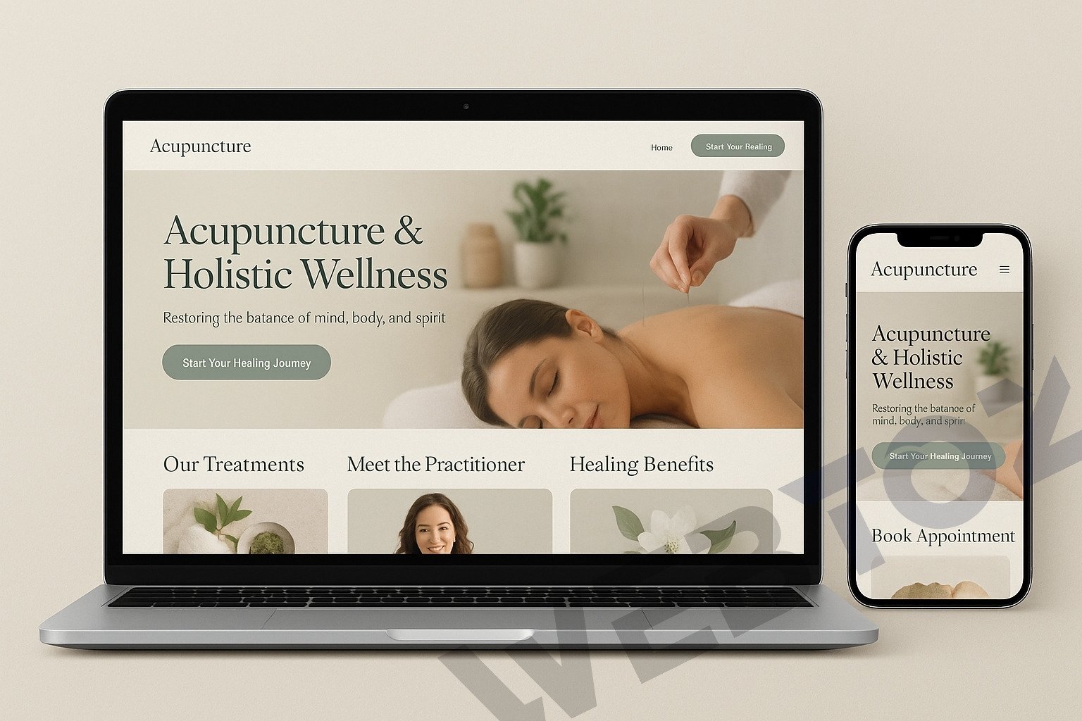 Acupuncture Clinic website design by Webtoz