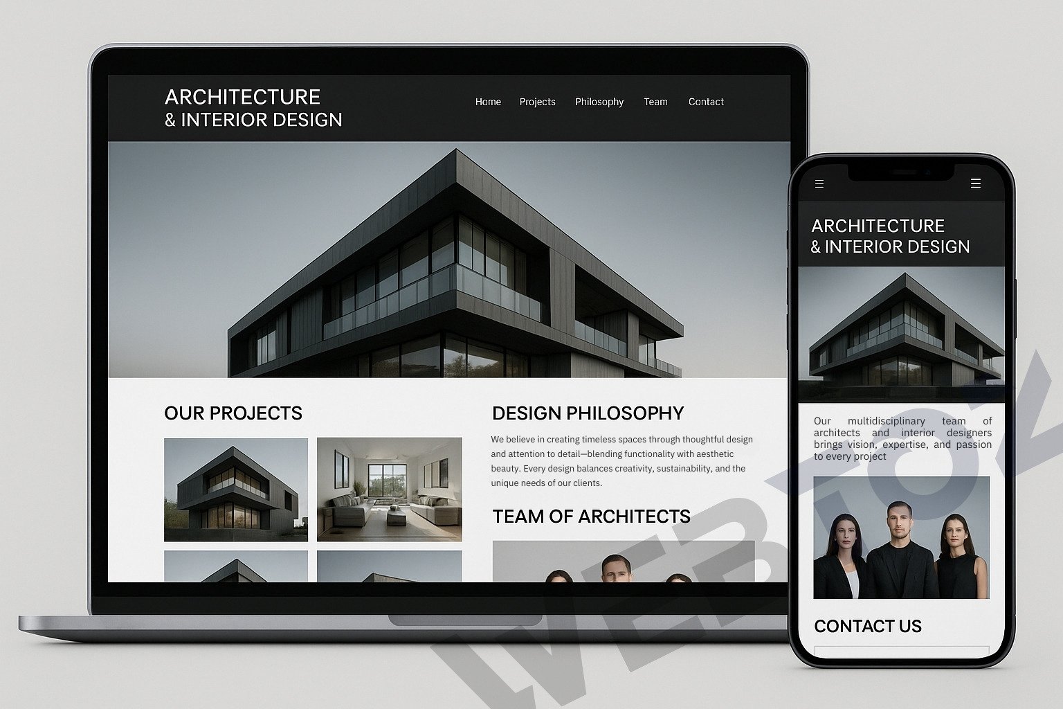 Architecture & Interior Design website design by Webtoz