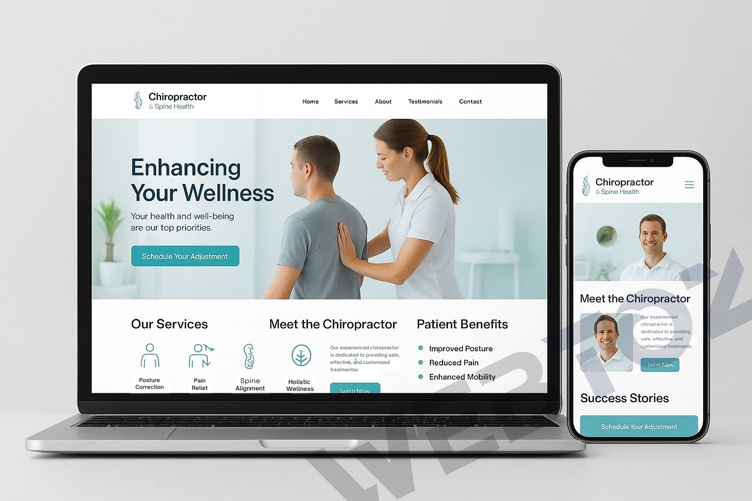 Chiropractor website design by Webtoz
