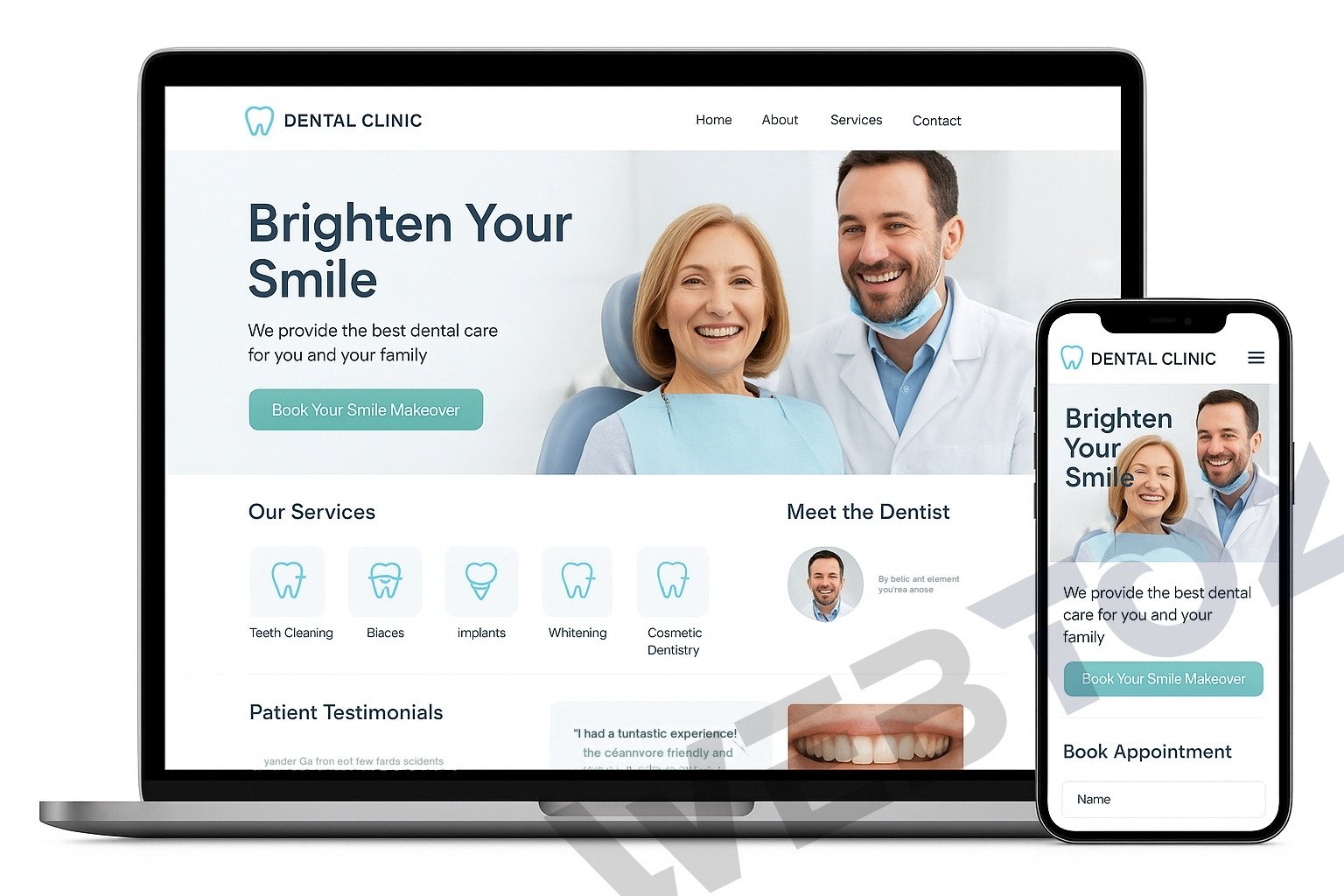 Dental Clinic website design by Webtoz