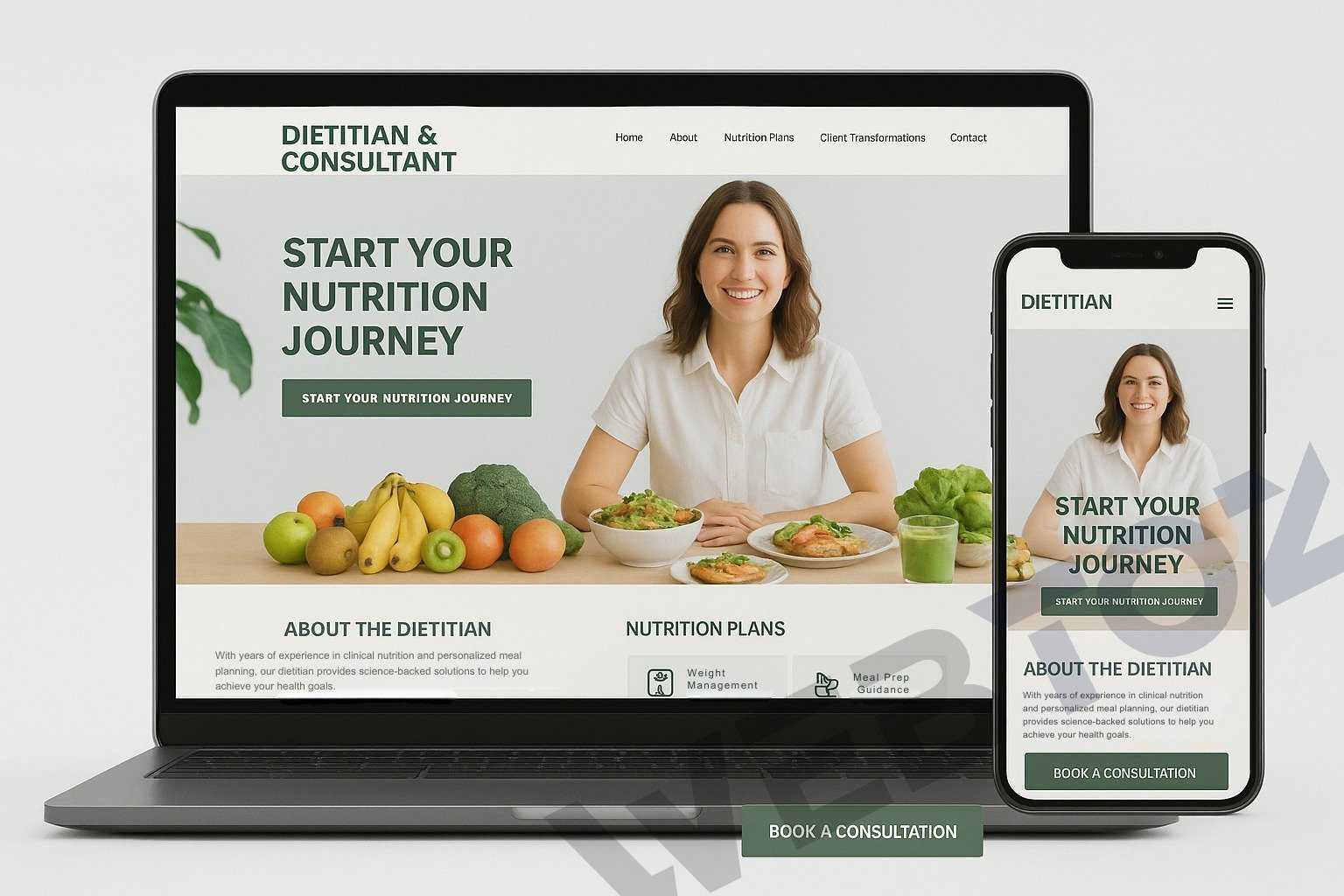 Dietitian & Nutrition website design by Webtoz