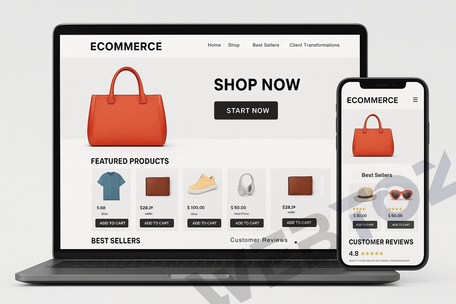 E-commerce Store website design by Webtoz