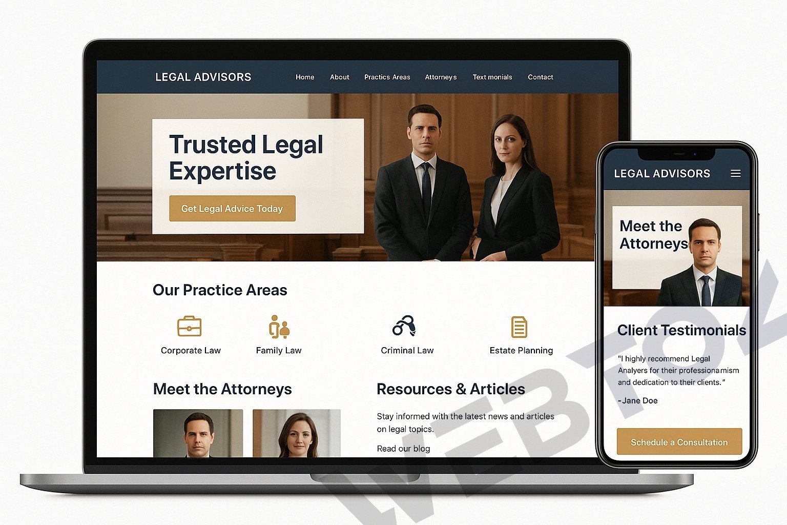 Law Firm website design by Webtoz