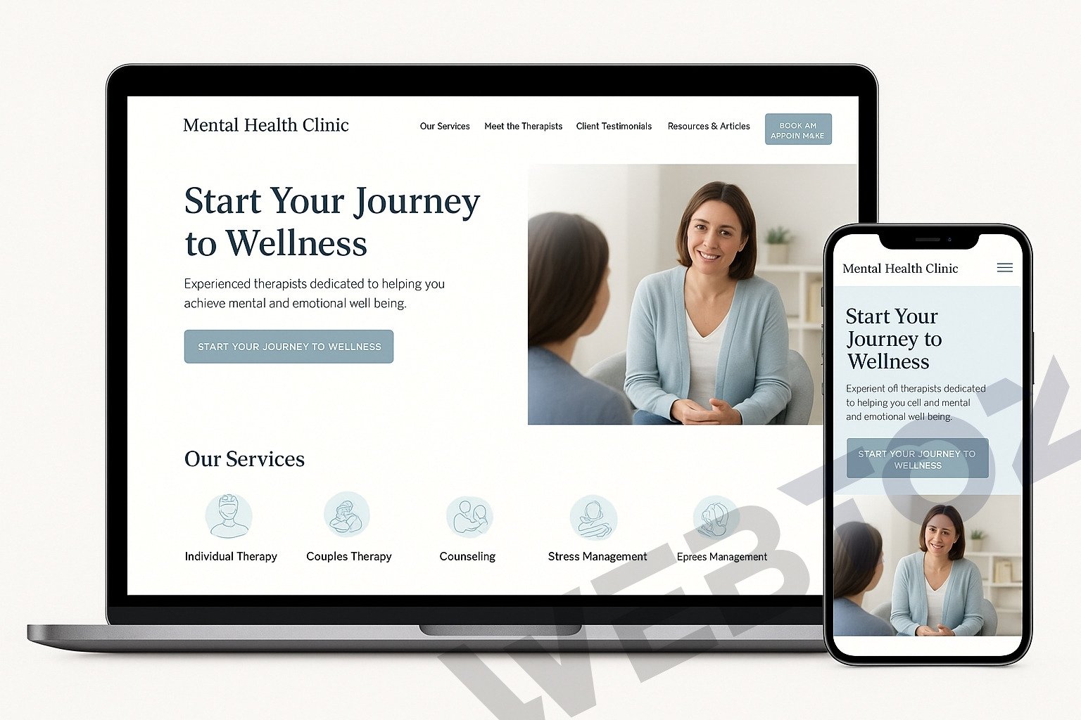 Mental Health Care website design by Webtoz