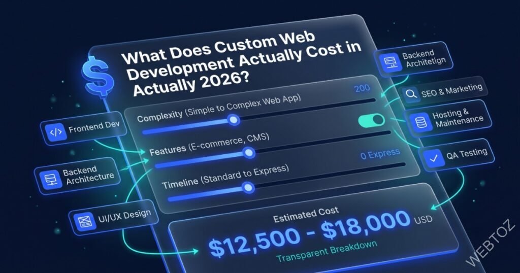 How much does custom web development cost in 2026 – detailed pricing breakdown