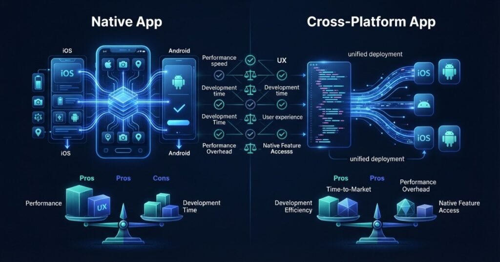 Native vs cross-platform app development – pros, cons, and costs comparison